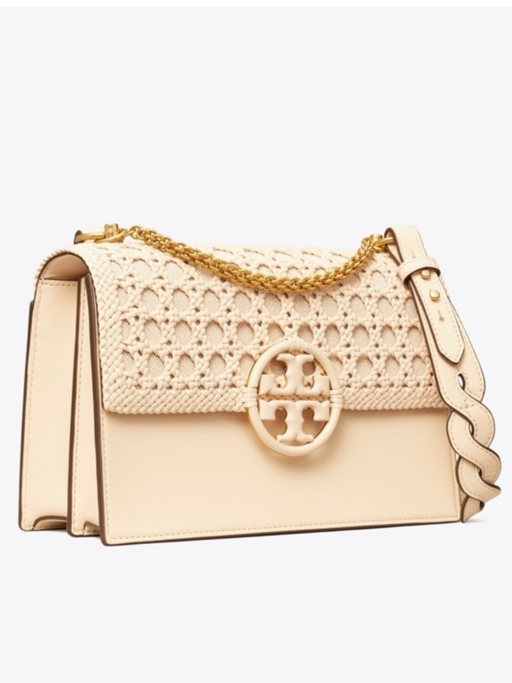 BRAND NEW Tory Burch Miller Basketweave Shoulder Bag